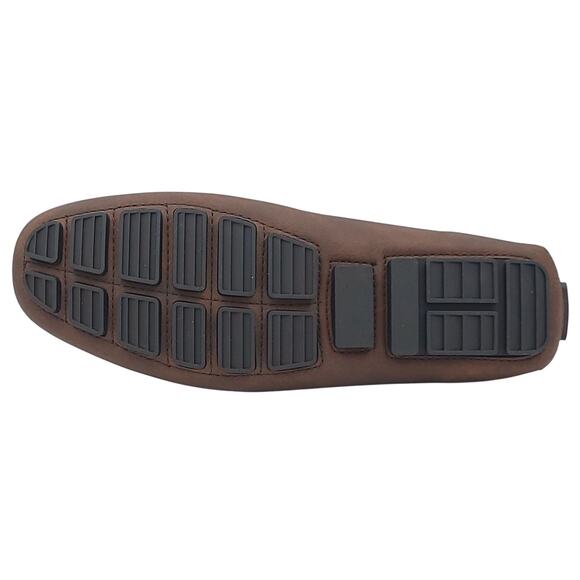 Gallery Seven Men Slip On Moc Toe Driving Loafers Size US 8.5 Brown Faux Leather - Picture 5 of 5